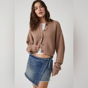 FREE PEOPLE Lila Cardigan in Bunny XL